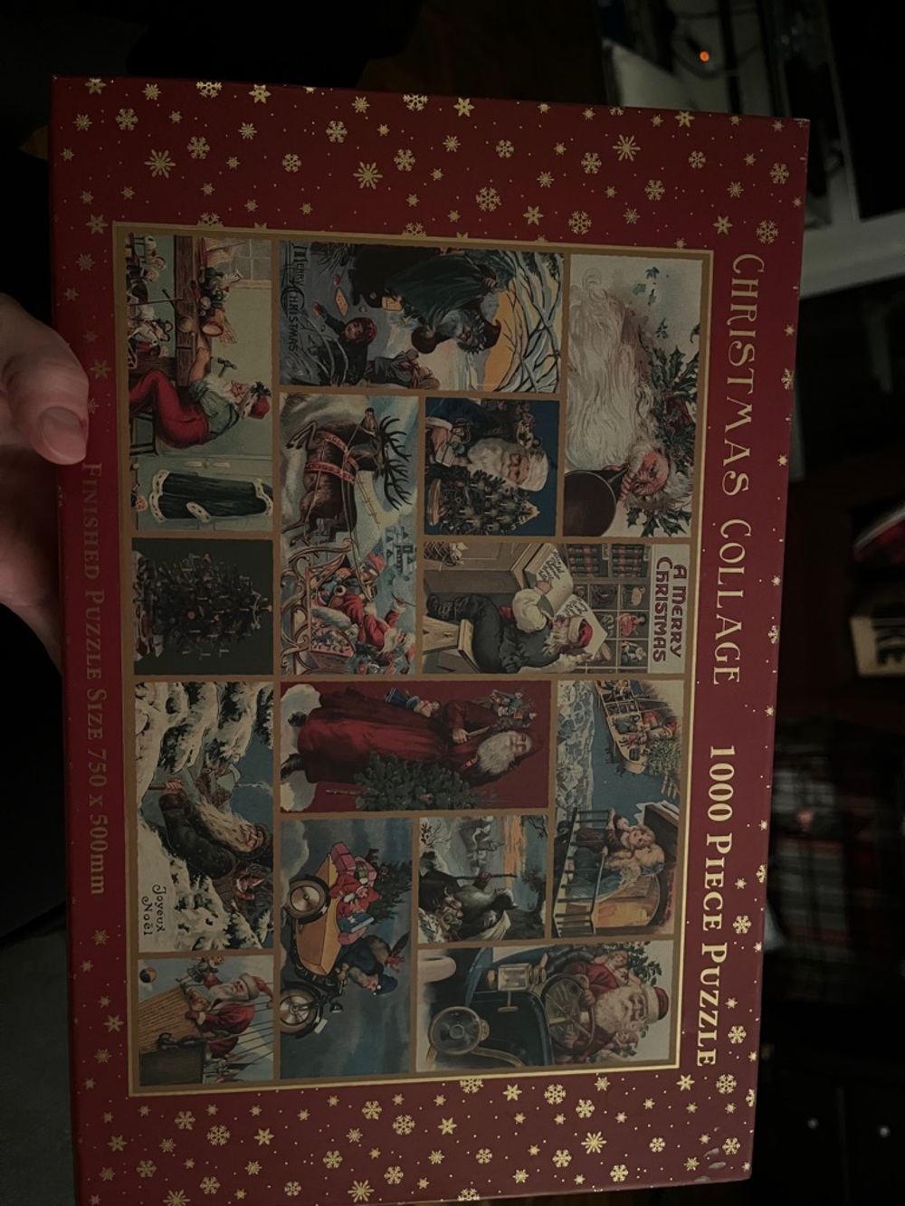 Christmas Collage 1000-Piece Puzzle - Red Holiday Scene